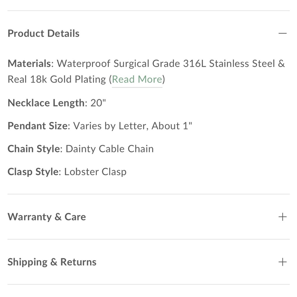 18k Gold Statement Initial Necklace - image 6